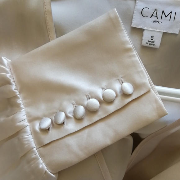 CAMI NYC 100% Satin Silk Bodysuit, Size S - Picture 6 of 13